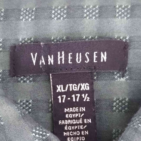 ヴァンヒューゼン VAN HEUSEN チェック ポケット レーヨン S/S シャツ メンズ import:XL