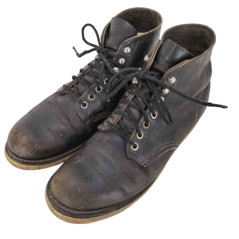 レッドウィング RED WING 90s~2000s USA製 刺繍羽タグ アイリッシュセーターレザーブーツ メンズ