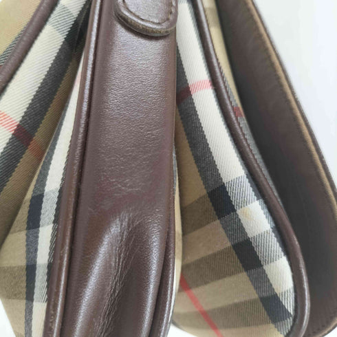 バーバリーズ BURBERRYS MADE IN ENGLAND REAL LEATHER ノバチェック ショルダーバッグ レディース
