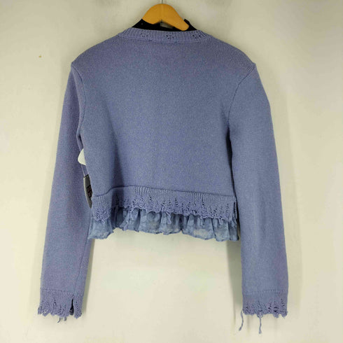 ザラ ZARA 裾レース ナイロンカーディガン レディース import:M