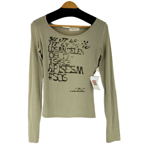 フロントプリント L/S カットソー Y2K レディース