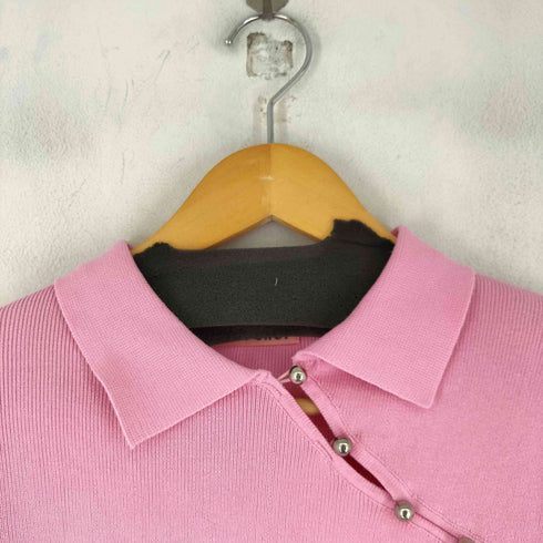 JUDY SHOP 斜めボタン S/S ポロシャツ レディース