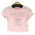 ラインストーン加工 S/S Tシャツ レディース