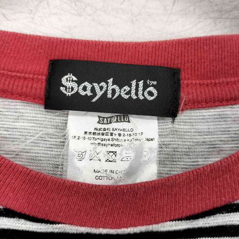 セイハロー SAYHELLO ボーダーTシャツ メンズ import:L