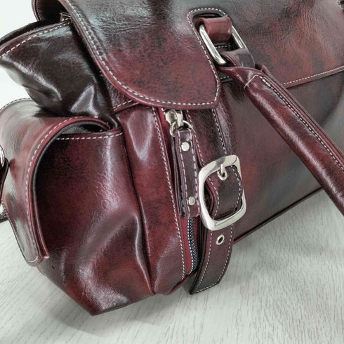 tako handmade 2WAY ボストン型 レザーショルダーバッグ レディース