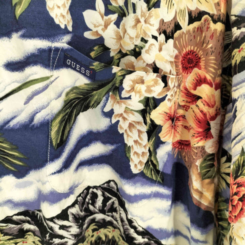 ゲスジーンズ GUESS JEANS 香港製 アロハシャツ メンズ XL