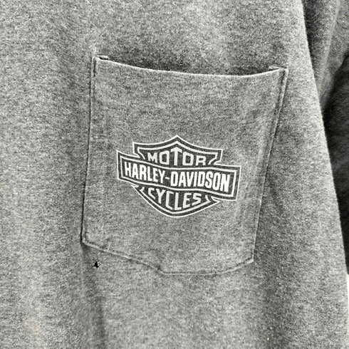 ハーレーダビッドソン HARLEY-DAVIDSON 両面カジュアルロゴプリントTシャツ メンズ import:XL