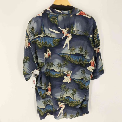ピエールカルダン pierre cardin 韓国製 レーヨン アロハシャツ メンズ XL