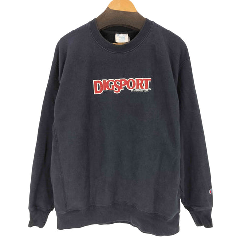 チャンピオン Champion 単色青タグ INTERBREED DIGSPORT HEAVY WEIGHT CREW REVERSE WEAVE スウェット メンズ XL