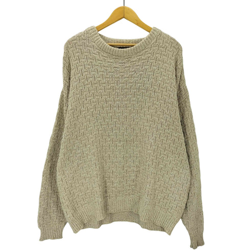 エディーバウアー Eddie Bauer 80S USA製 黒タグ 後期 ローゲージ コットン ニット メンズ import:XL