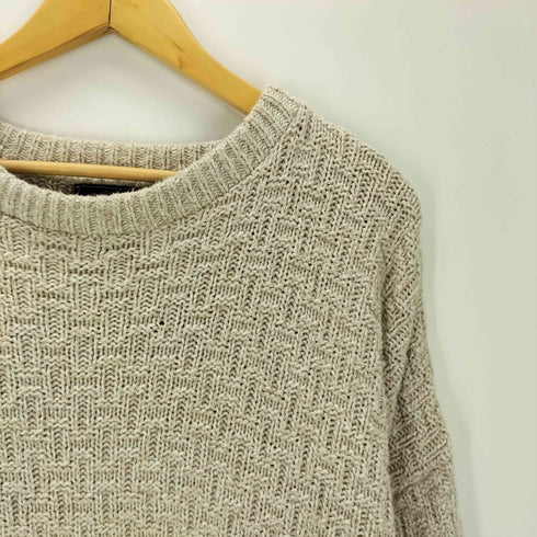 エディーバウアー Eddie Bauer 80S USA製 黒タグ 後期 ローゲージ コットン ニット メンズ import:XL