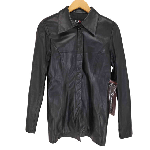 V.O.M lamb leather 比翼レザーコート レディース