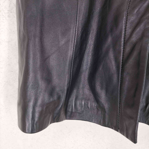 V.O.M lamb leather 比翼レザーコート レディース