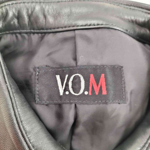 V.O.M lamb leather 比翼レザーコート レディース