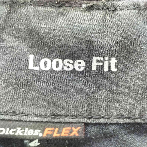 ディッキーズ Dickies FLEX Loose Fit DOUBLE KNEE WORK PANTS ルーズ フィット ワイド ペインター ダブルニー ワーク パンツ ブラック メンズ 38×32