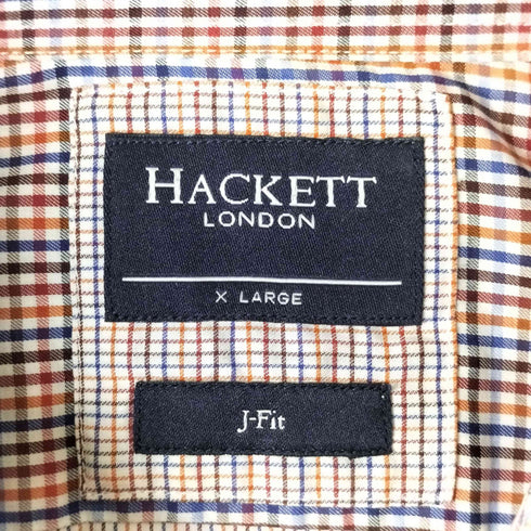 ハケットロンドン hackett london THOMAS MASON J-Fit エルボーパッチ グラフチェック ドレスシャツ メンズ import:XL