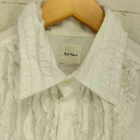 カールヘルム Karl Helmut コットン フロントフリル ブラウス レディース