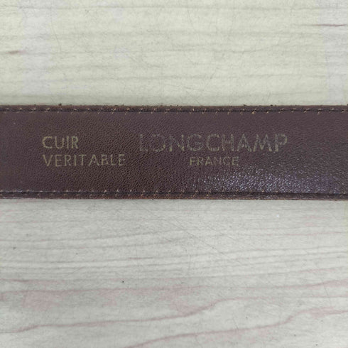 ロンシャン LONGCHAMP ロゴ レザーベルト レディース