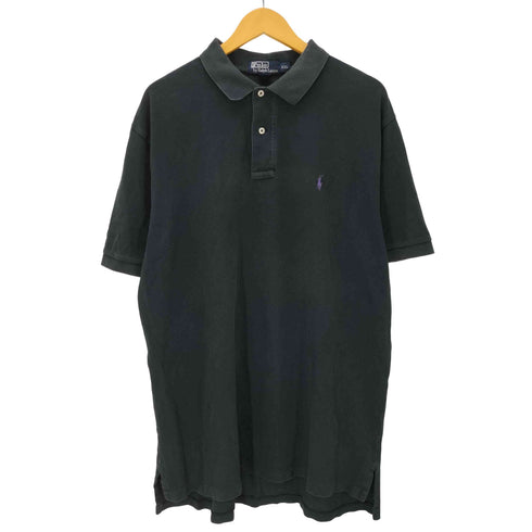 ポロバイラルフローレン Polo by RALPH LAUREN 90S ポニー 刺繍 鹿の子 コットン ポロ シャツ メンズ import:XXL