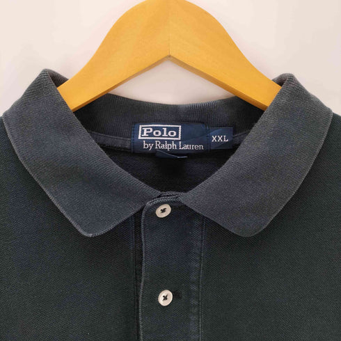 ポロバイラルフローレン Polo by RALPH LAUREN 90S ポニー 刺繍 鹿の子 コットン ポロ シャツ メンズ import:XXL