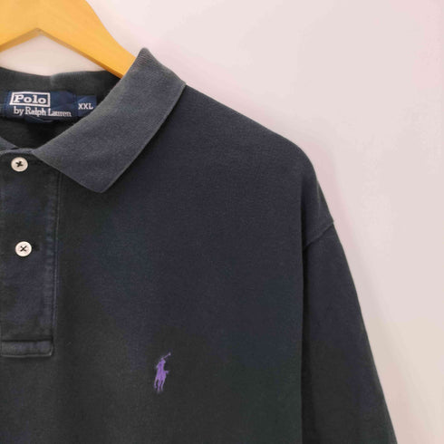 ポロバイラルフローレン Polo by RALPH LAUREN 90S ポニー 刺繍 鹿の子 コットン ポロ シャツ メンズ import:XXL