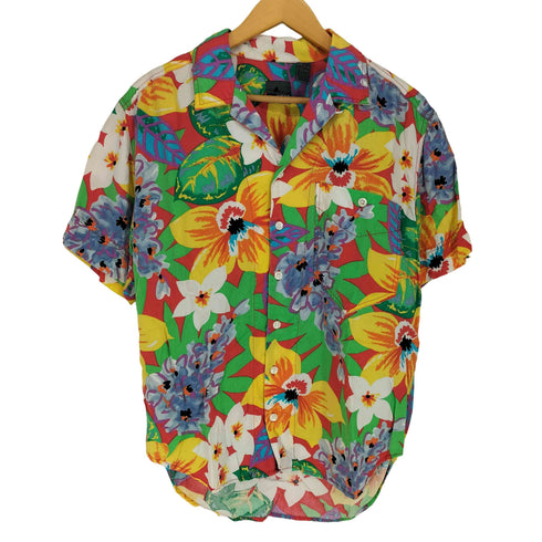 Lizwear レーヨン100% ボタニカル アロハシャツ メンズ JPN:M