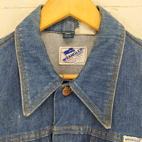 ラングラー Wrangler 70-80s NO-FAULT DENIMS フラッグ白タグ デニムジャケット メンズ