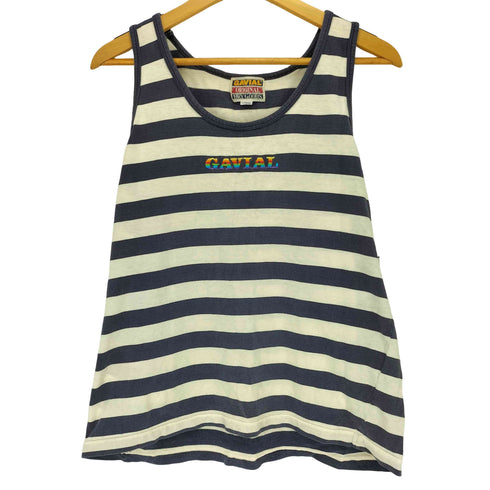 GAVIAL ORIGINAL DRY GOODS ロゴ刺繍 ボーダー タンクトップ レディース import:L
