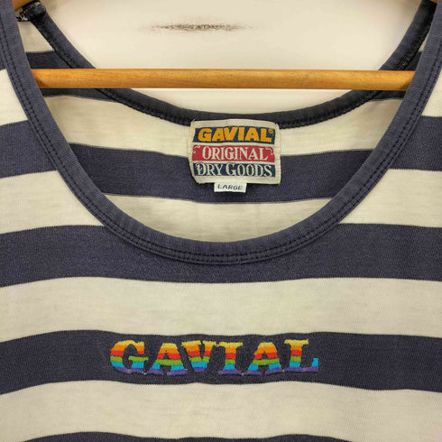GAVIAL ORIGINAL DRY GOODS ロゴ刺繍 ボーダー タンクトップ レディース import:L
