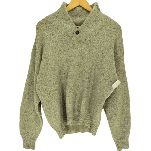 エディーバウアー Eddie Bauer 80-90S USA製 黒タグ ウールナイロン ショールカラーニット メンズ import:L