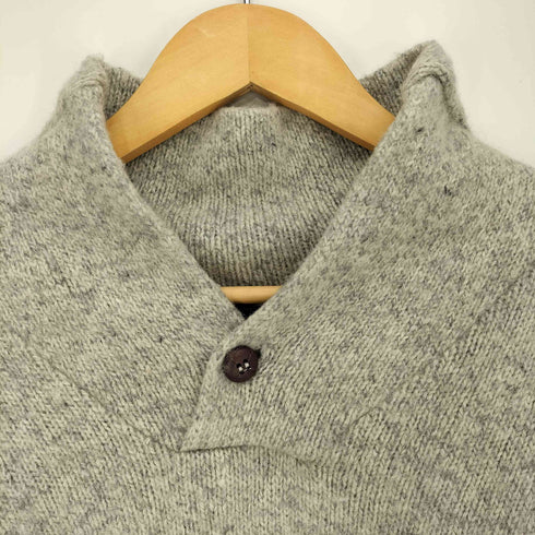 エディーバウアー Eddie Bauer 80-90S USA製 黒タグ ウールナイロン ショールカラーニット メンズ import:L