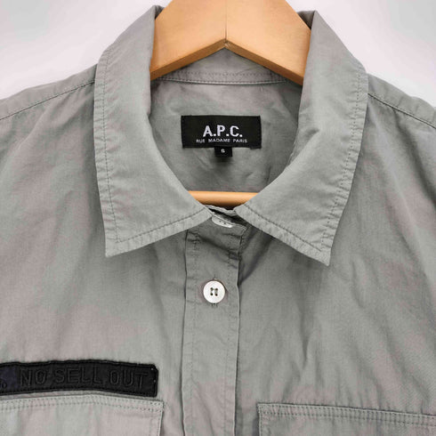 アーペーセー A.P.C. N.S NO SELL OUT S/S ミリタリーシャツ レディース JPN:S