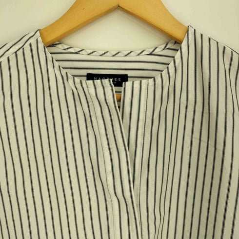 マカフィー MACPHEE ストライプ スキッパーシャツ レディース JPN:40
