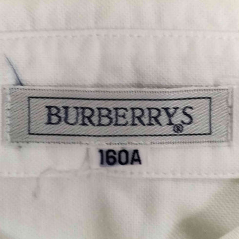 バーバリーズ BURBERRYS ロゴ刺繍 半袖 ボタンダウンシャツ レディース 160A