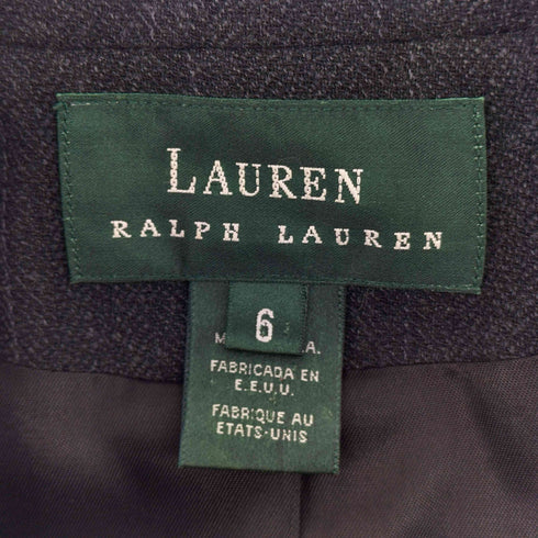 ローレンラルフローレン LAUREN RALPH LAUREN USA製 ウール ストライプ テーラードジャケット レディース US:6