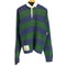 ポロバイラルフローレン Polo by RALPH LAUREN 90S ナンバリング ロゴ プリント ワッペン ボーダー コットン ラガー シャツ メンズ import:S