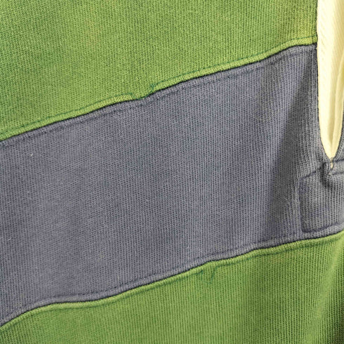 ポロバイラルフローレン Polo by RALPH LAUREN 90S ナンバリング ロゴ プリント ワッペン ボーダー コットン ラガー シャツ メンズ import:S