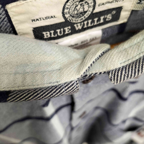 ブルーウィリーズ BLUE WILLIS 刺繍ロゴ フランネルシャツ メンズ M