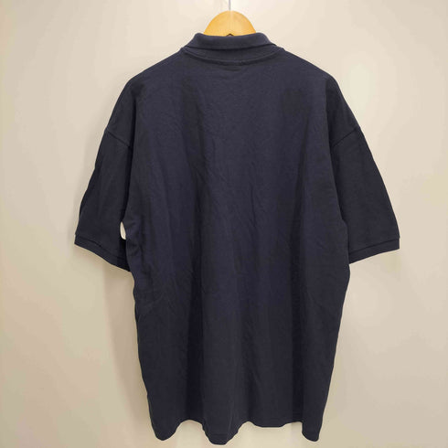コットンデラックス COTTON DELUXE USA製 刺繍ロゴ S/S 鹿の子ポロシャツ メンズ import:XL