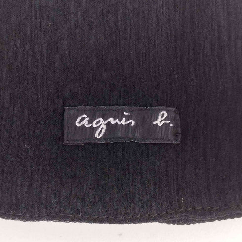 アニエスベー agnes b. ロゴ入り ストール レディース