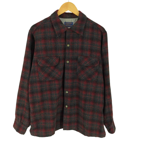 ペンドルトン PENDLETON 60s ウール オンブレチェック オープンカラー ボードシャツ メンズ L