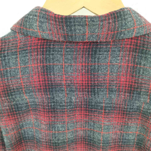 ペンドルトン PENDLETON 60s ウール オンブレチェック オープンカラー ボードシャツ メンズ L