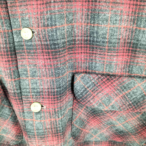 ペンドルトン PENDLETON 60s ウール オンブレチェック オープンカラー ボードシャツ メンズ L