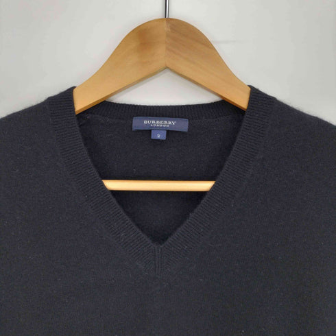 バーバリーロンドン BURBERRY LONDON カシミヤ100% Vネックニット レディース JPN:2