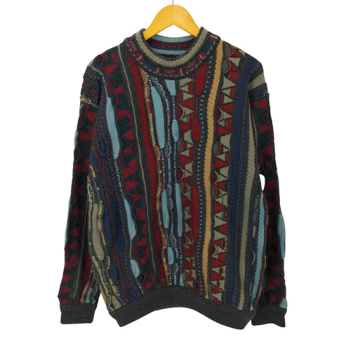 クージー COOGI オーストラリア製 マルチカラー 3Dニット セーター メンズ import:M