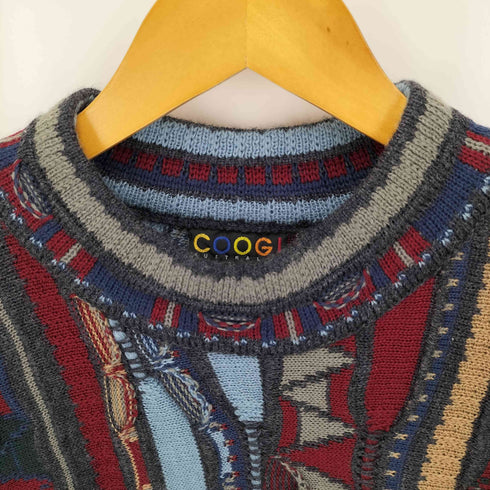 クージー COOGI オーストラリア製 マルチカラー 3Dニット セーター メンズ import:M