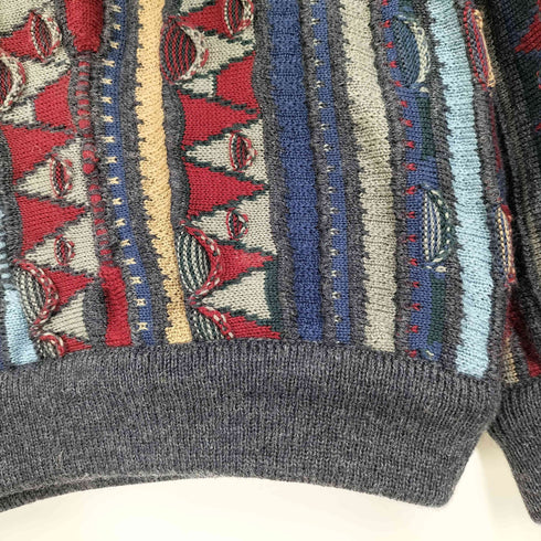 クージー COOGI オーストラリア製 マルチカラー 3Dニット セーター メンズ import:M
