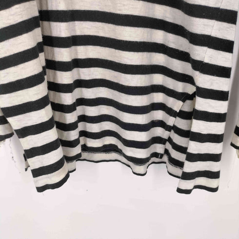 ヨウジヤマモト Yohji Yamamoto 20SS 天竺ボーダー Uネック長袖Tee メンズ 3