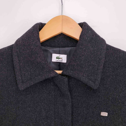 ラコステ LACOSTE ウールナイロン 比翼 ハーフコート レディース FR:40