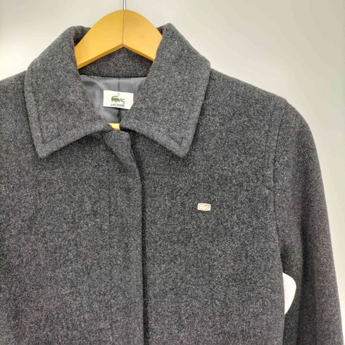 ラコステ LACOSTE ウールナイロン 比翼 ハーフコート レディース FR:40